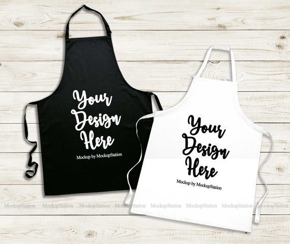 Download Matching Apron Mockup Black And White Apron Template Mock Up | Etsy