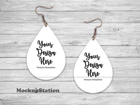 Download Teardrop Earring Sublimation Mockup Psd File Earring Display Etsy