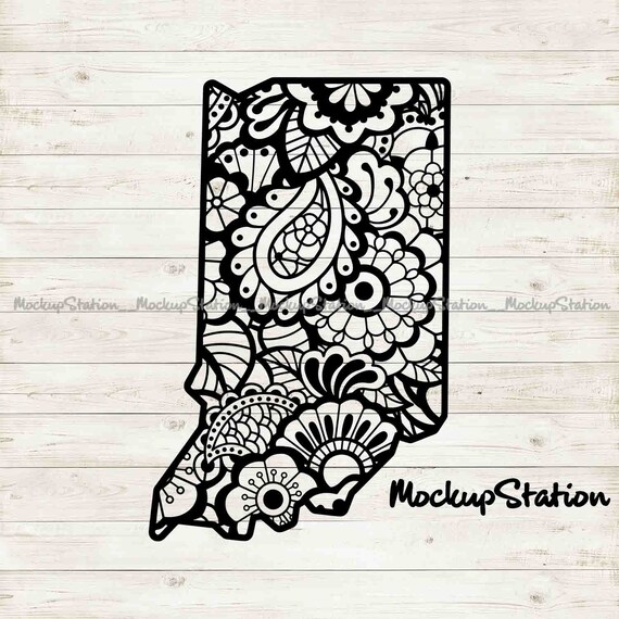 Download Indiana Mandala Svg In Floral Paisley Png Zentangle Indiana Etsy 3D SVG Files Ideas | SVG, Paper Crafts, SVG File