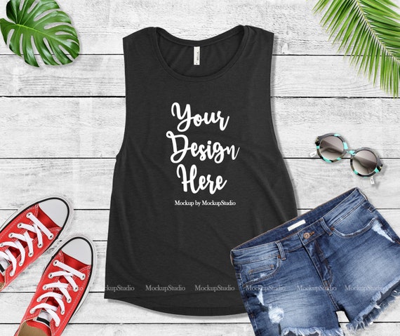 Black Tank Top Mockup Bella Canvas 8803 Women Blank Tank Etsy