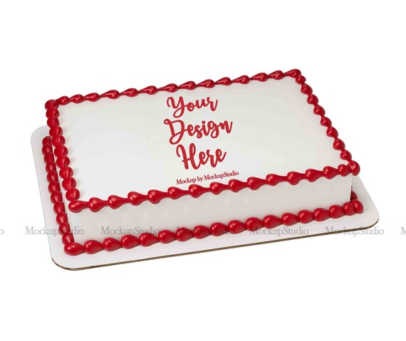 Download Sheet Cake Mockup Bundle Edible Cake Print Mock Up Set Etsy