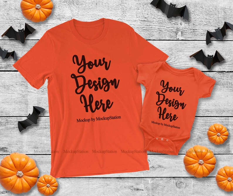 Mommy and Me Halloween Shirt Mockup Matching Family Fall Etsy