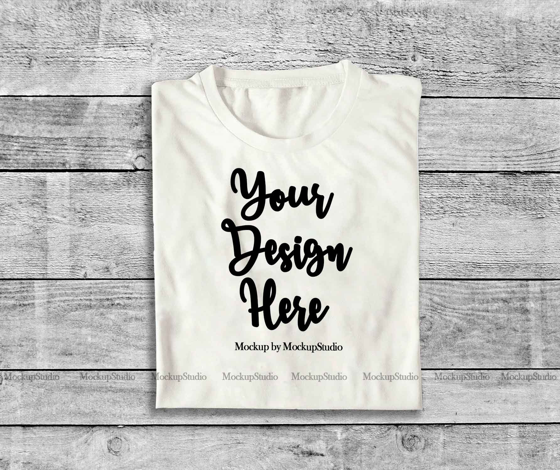 Download White Folded Tshirt Mock Up Top View Shirt Flat Lay Blank Etsy