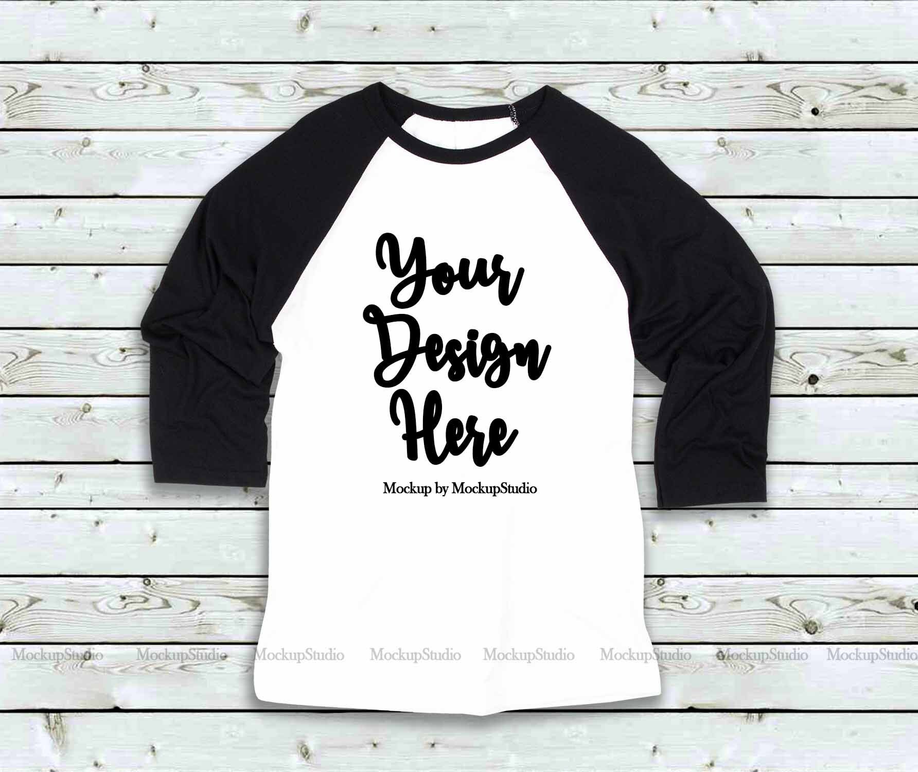 Black White Raglan Mockup Baseball Shirt Mock Up Bc 3200 Tee Etsy