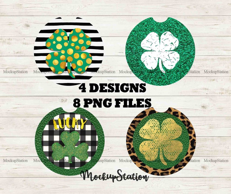 Download St Patrick's Car Coaster Sublimation Template Bundle | Etsy