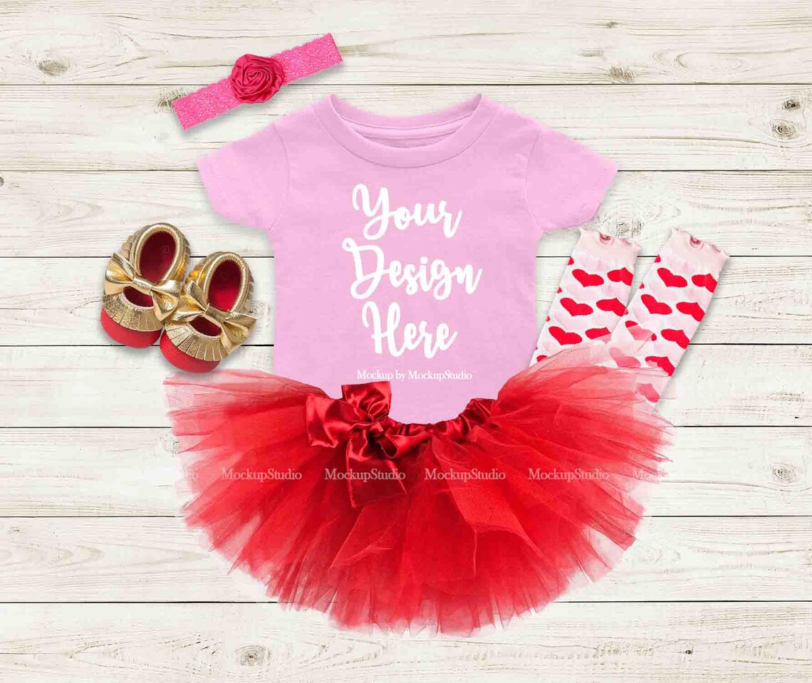 Infant Girl Pink TShirt Mockup Toddler Shirt Mock Up Baby Etsy