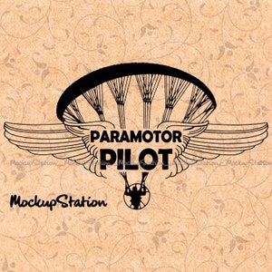 Paramotor Pilot Gift SVG DXF Ai Eps Paramotoring PNG Jpeg Pdf Scalable Vector Clipart Paragliding Cut File Cricut Cameo Silhouette