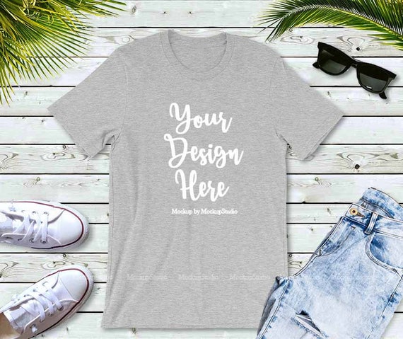 Bella Canvas 3001 Athletic Heather Grey Unisex Women T Shirt Etsy