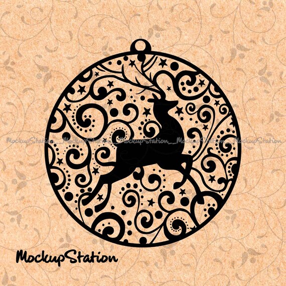 Download Deer Mandala Svg Dxf Reindeer Winter Home Decor Png Etsy