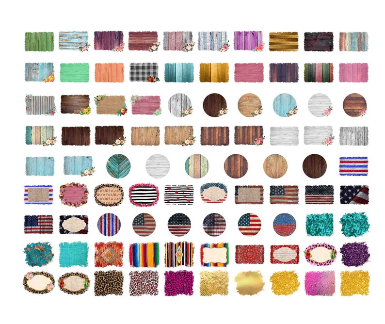 Download Sublimation Background PNG Bundle Frame Design Clip Art | Etsy