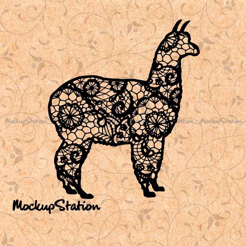 Download Llama Alpaca Lace Flower Print Mandala SVG DXF Ai Eps PNG ...