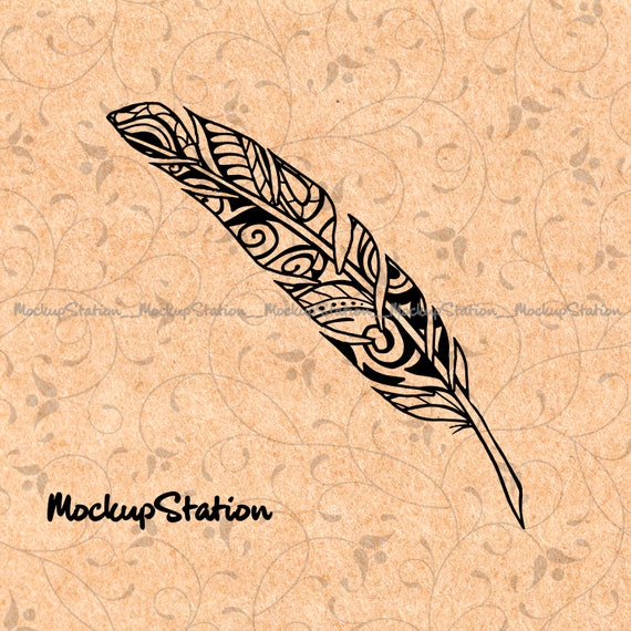 Download Boho Svg Silhouette Cameo Mandala Style Feather Svg Zentangle Svg Doodle Svg Cricut Cut Files Stencils Templates Craft Supplies Tools Womenintech Fi
