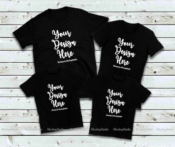 Matching Family T Shirts Mockup Unisex Women Youth Teen 4 Etsy