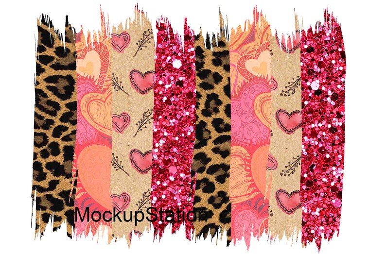 Download Valentine Brush Stroke Sublimate Background PNG Bundle ...