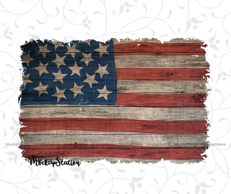 USA Flag Sublimation Wood Background PNG Bundle Patriotic | Etsy