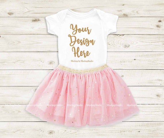 Download Baby Girl White Bodysuit Mock Up Baby Onepiece Mockup Infant Etsy