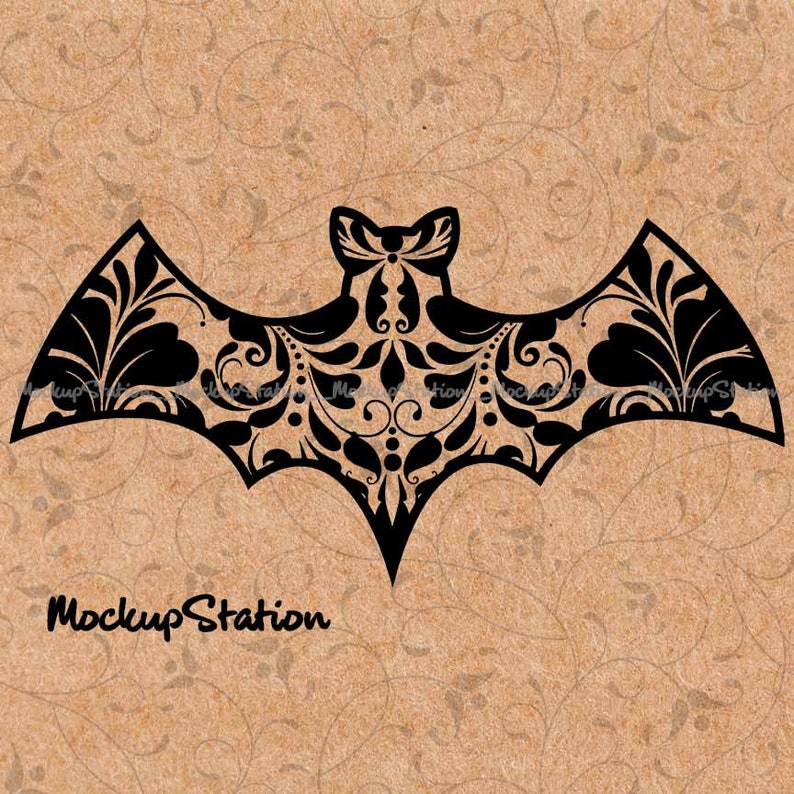 Download Bat Floral Mandala svg Zentangle Folk Boho Fall Decor DXF ...