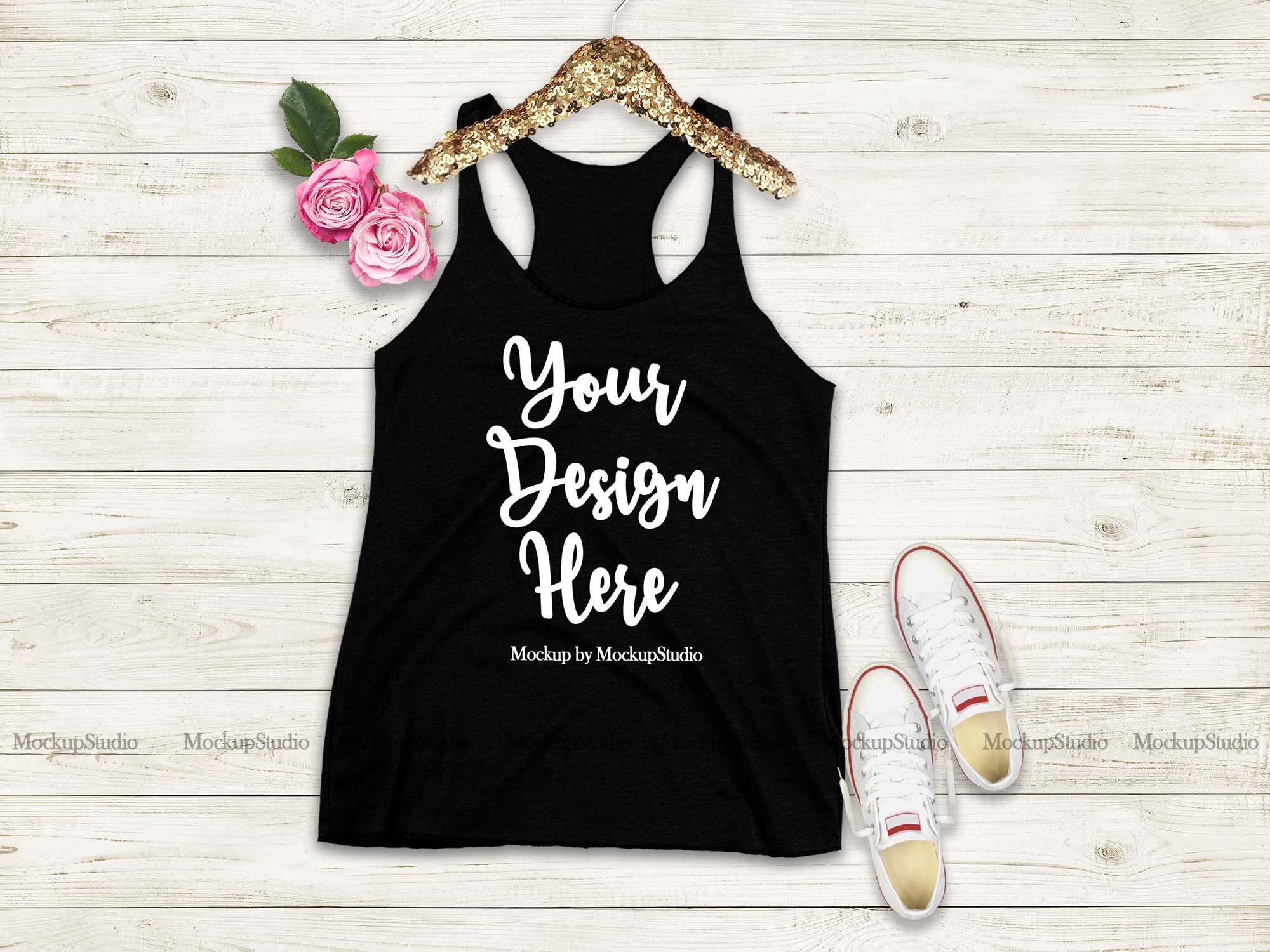 black tank top mockup