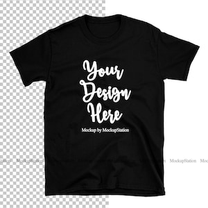 Black Shirt Mockup, T-Shirt Mock Up On Transparent Background