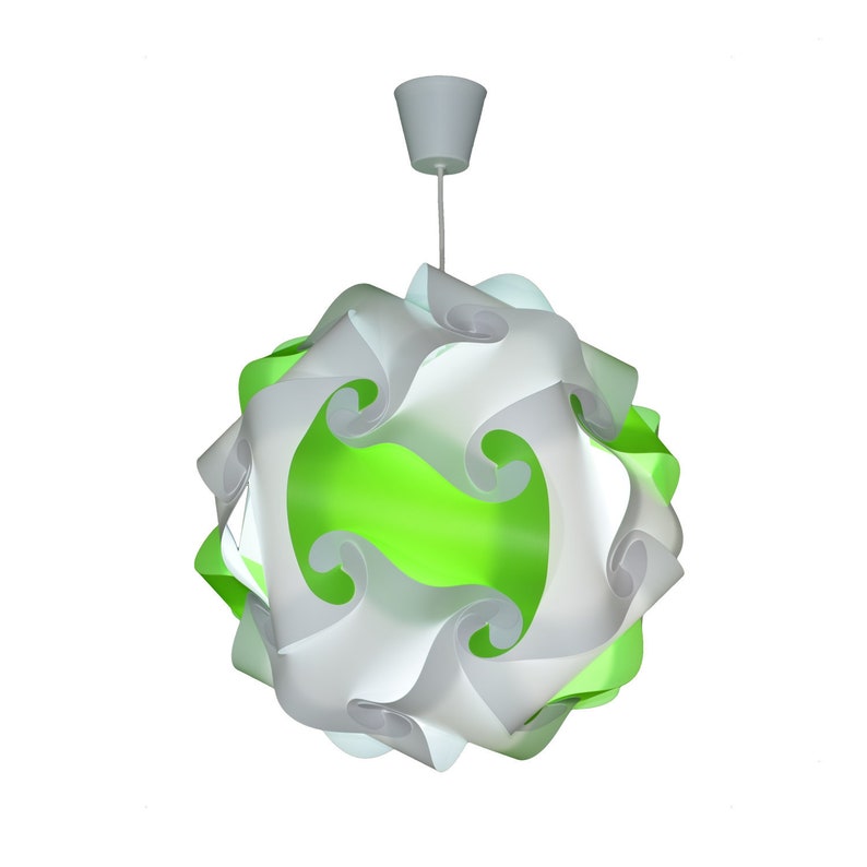 Modern lime green contemporary Pavilion e27 LED cord ready white luster CreativLamp Suspension ceiling ball lamp has plug