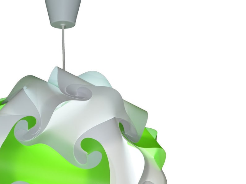 Modern lime green contemporary Pavilion e27 LED cord ready white luster CreativLamp Suspension ceiling ball lamp has plug