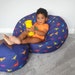 Dinosaur Kid's Beanbag with FREE Matching Footstool! Personalise with Child's Name. Small & Medium Bean bag Multicoloured Design 