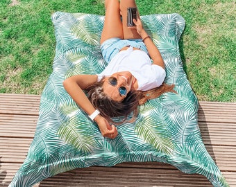 Outdoor Giant Squarbie Printed Beanbag | Water & UV Resistant |  Bright Colourful Floor Cushion Beanbag | 170 x 130cm
