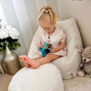 Snuggle Kids Chair Bean Bag - Pre-Filled Children's Bedroom Home Living Room Furniture - Machine Washable Matching Footstool Available