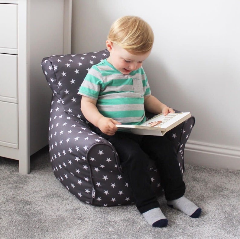 Stars Toddler Bean Bag Arm Chair With Matching Footstool Etsy UK
