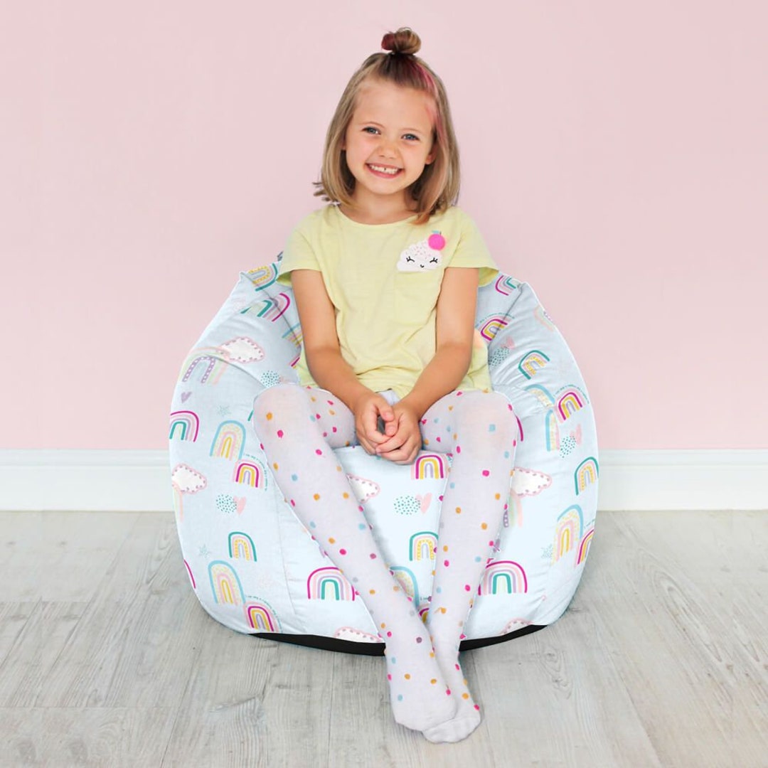 Printed Kids Mini-slouch Bean Bag Chair Durable Childrens Beanbag