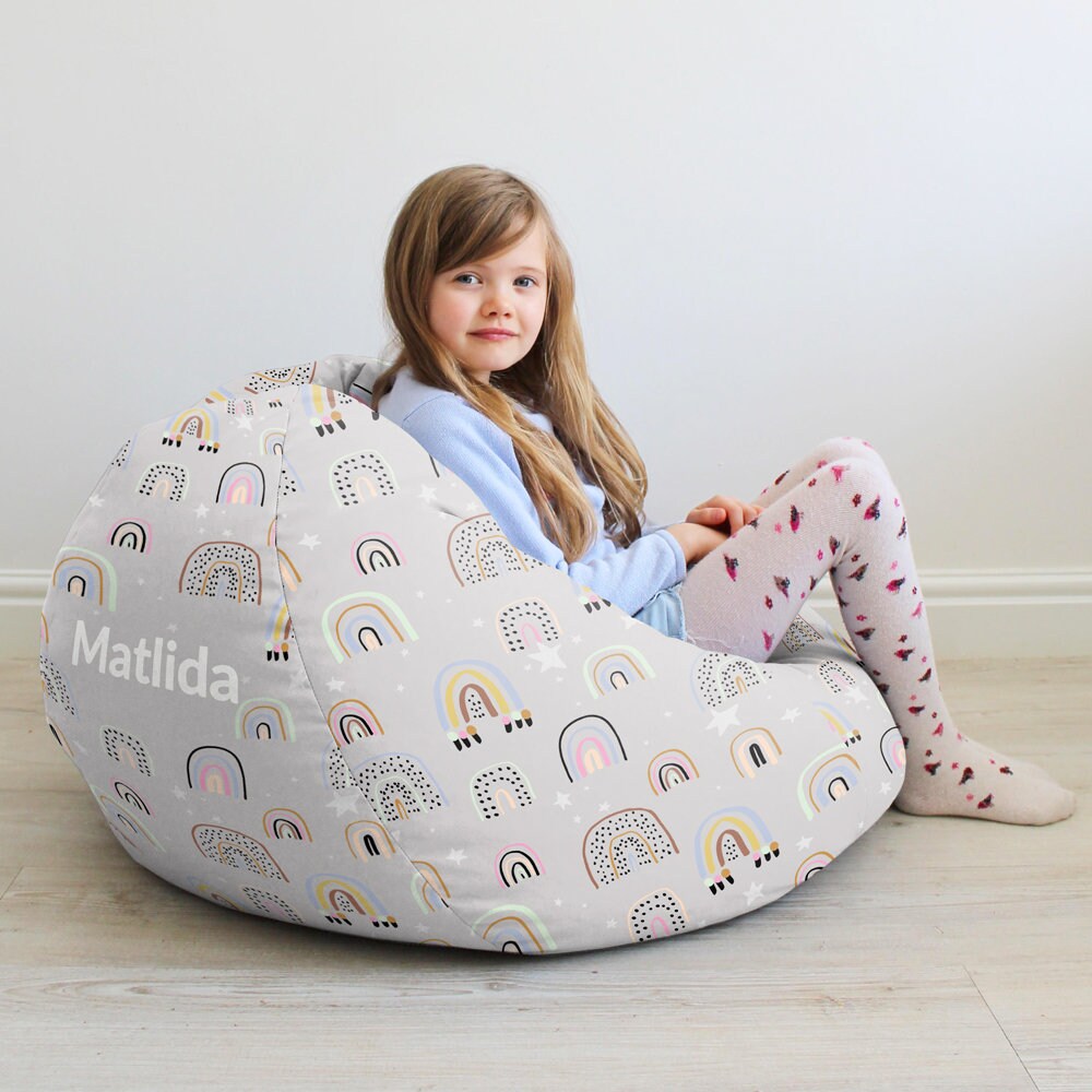 Printed Kids Mini-slouch Bean Bag Chair Durable Childrens Beanbag