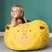 Geoffrey The Giraffe Kids Bean bag chair Personalised Printed Childrens Animal Character Beanbag Seat Living Room Furniture 