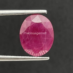 Natural Oval Ruby: 2.40 Cts Brilliant Cut Red Gemstone (10x8x2.5 mm)