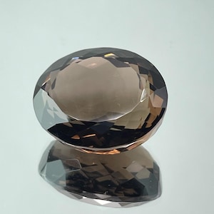Smoky Quartz Natural Brown Faceted Oval Cut Loose Gemstone From Brazil Loupe Clean Smoky Quartz For Jewelry 20.70 Cts  19x16x10 mm
