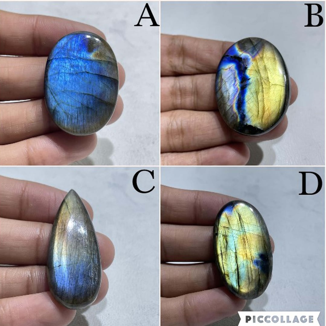 Natural Blue Labradorite Cabochon Blue Fire Labradorite Loose Gemstone ...