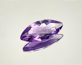Amethyst Marquise Loose Stone- Faceted Natural Amethyst Gemstone (16.5x8x5 mm)