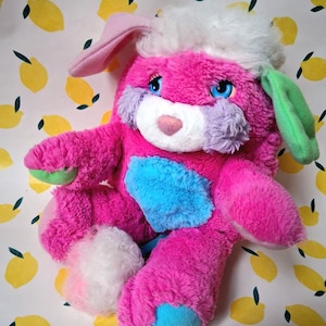 Peluche vintage Popples hochet baby bébé Mattel 1986 30cm