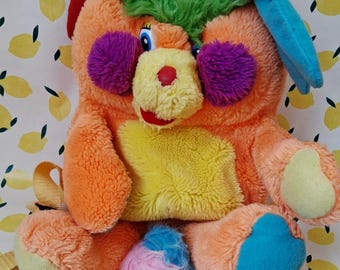 RARE Vintage POPPLES 80's BAG SAC BACKPACK SACK *BIBSY* Peluche Plush