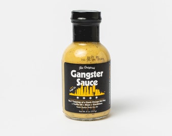 Gangster Sauce - Die 7 Toppings für einen Chicago Hot Dog + Giardiniera, Mayo & Trüffelöl, vereint unter einem Deckel (4 Flaschen pro Bestellung)