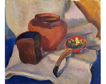 ビー玉のある静物　静物画 油彩画 絵画 アート インテリア53x46cm ビー玉のある静物 静物画 油彩画 絵画 アート インテリア53x46cm