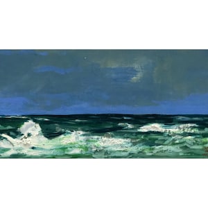 IMPRESSIONIST SEASCAPE, Original Oil Painting by Ukrainian artist Reshetov Roman, Storm, Sea, Waves, Signed Handmade Artwork, One of a Kind