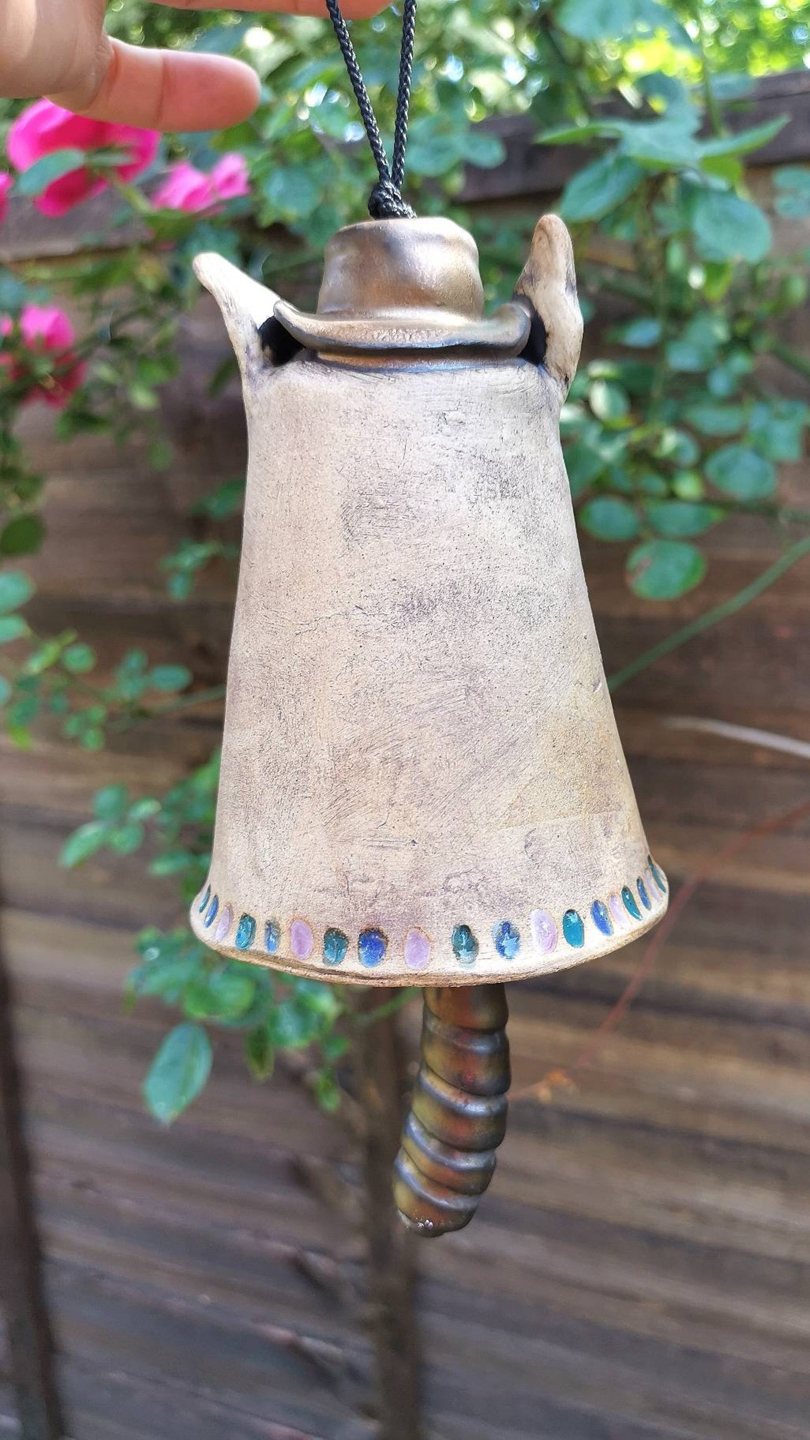 Goldene Katzenglocke/Schrullige Katze im Hut/Terrasse | Etsy