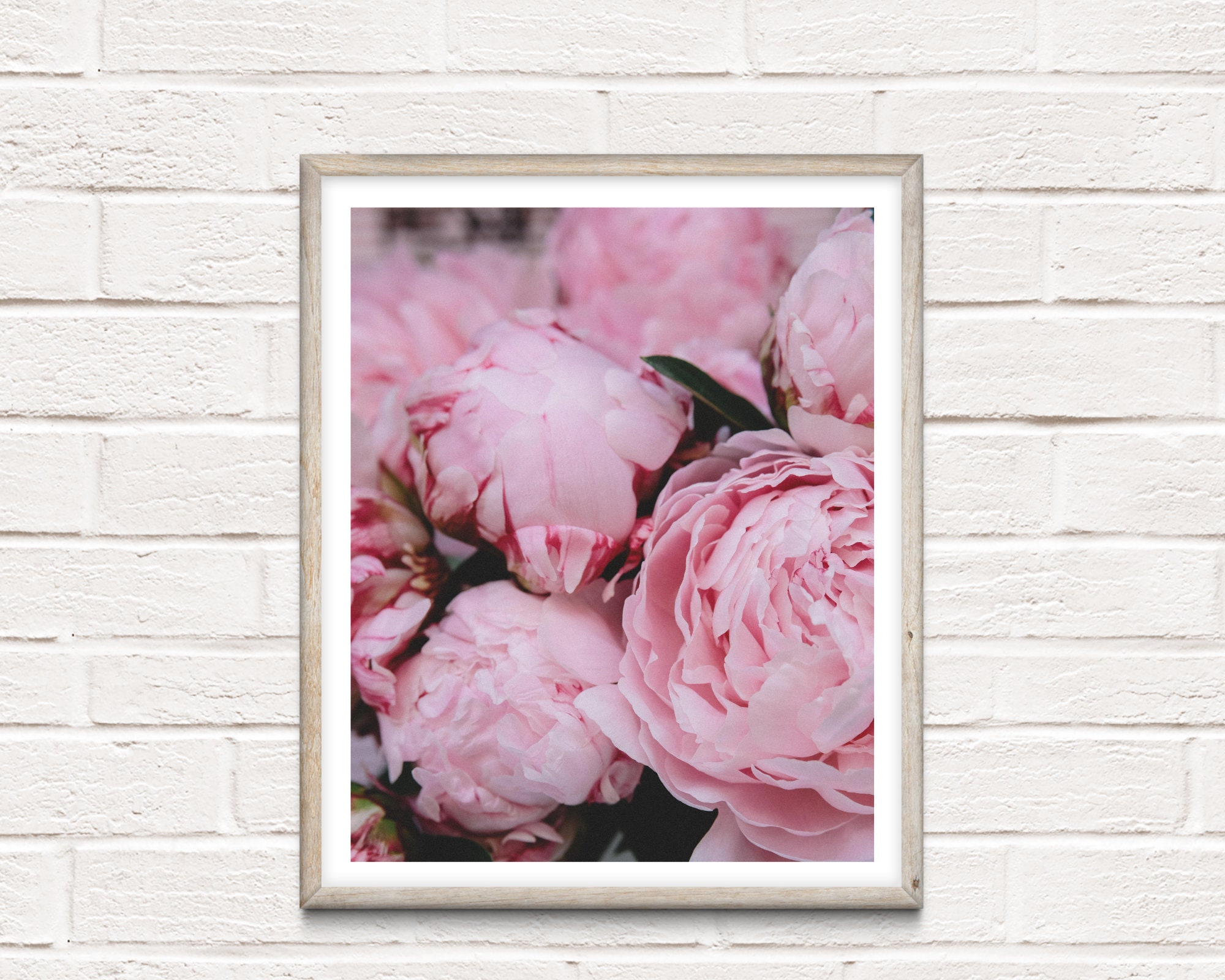 Pink Peony Poster // Flower Wall Art // Nursery Wall Print // Feminine ...