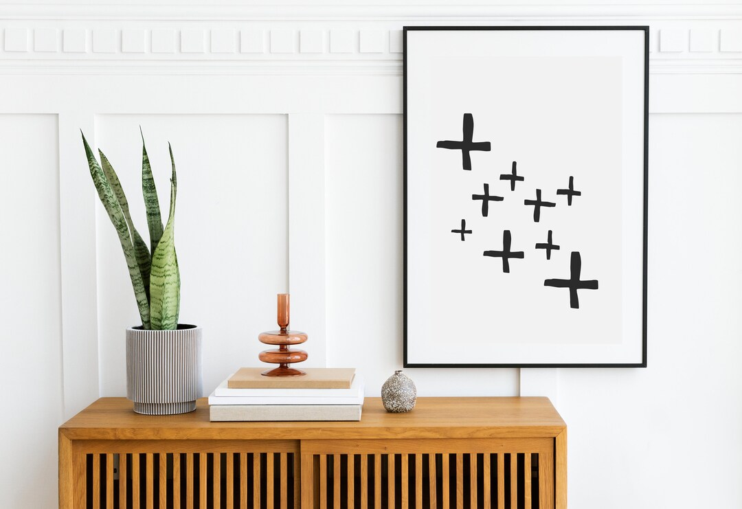 Black and White Abstract Print, Minimalist Art, Geometric Art Print ...