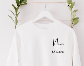 Minimalist Nana, Grandma, Crew neck