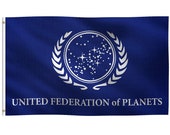3x5 Foot United Federation of Planets Flag - 100 Polyester Banner w Canvas Header - For Bedroom, Living Room Wall Decor, Indoor Outdoor