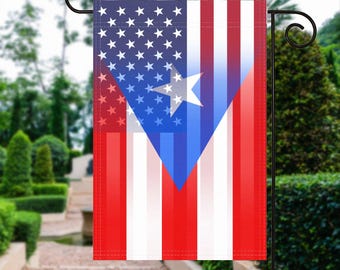 Drapeau Portoricain American Garden 3 x 5 pi - 100 % polyester, 30 x 40 cm, décoration extérieure résistante aux intempéries