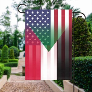 grüne sudanische Gartenflagge - 100% Polyester, 30,5x45,3 cm, wetterbeständiges Outdoor-Dekor