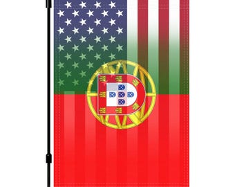 Drapeau de jardin portugais américain - 100 % polyester, 30 x 40 cm, décoration d'extérieur résistante aux intempéries
