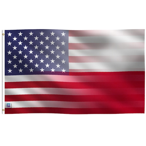 Bandiera polacca americana ibrida - 100% poliestere con occhielli in ottone - per interni/esterni
